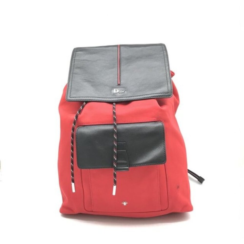Dior Bumblebee Leather Flap Backpack